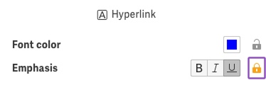 Locked setting emphasis