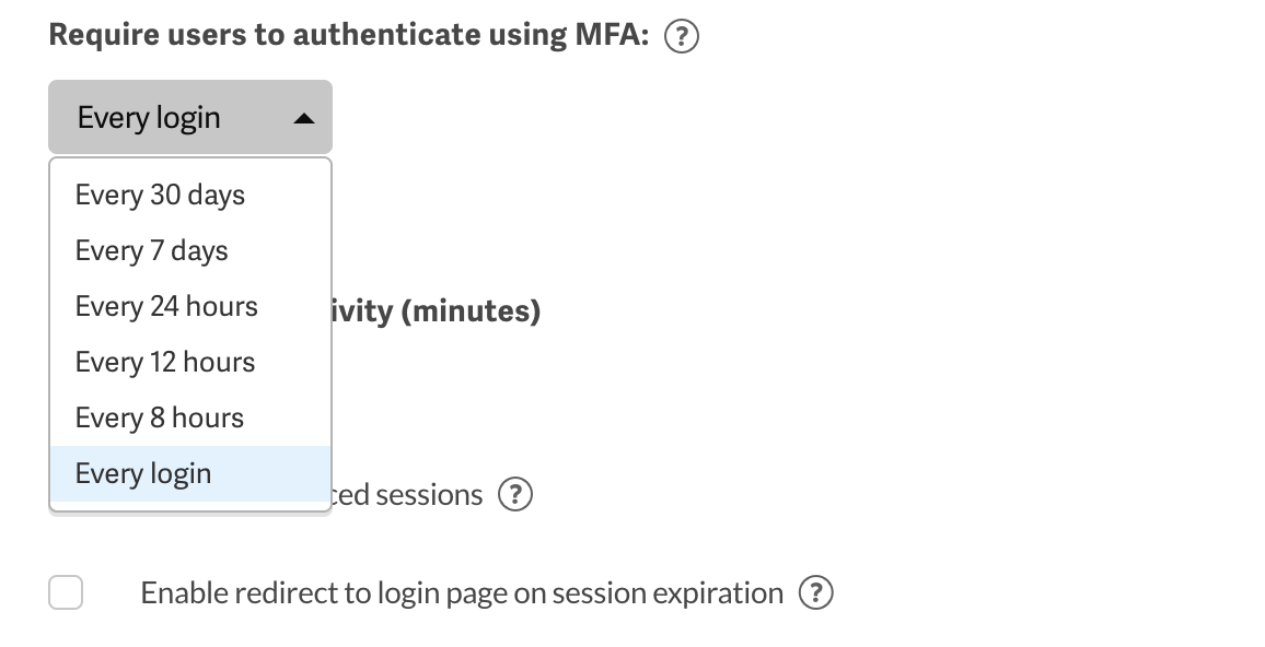 Authentication details