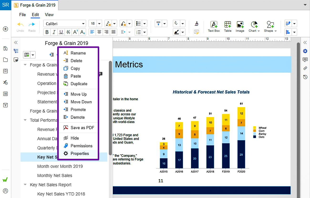 Copy slides in Workiva