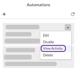 select View Activity from the drop-down menu