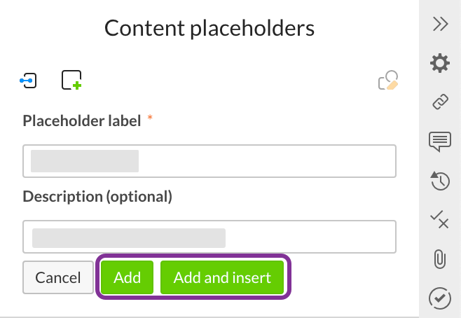 Use content placeholders – Support Center
