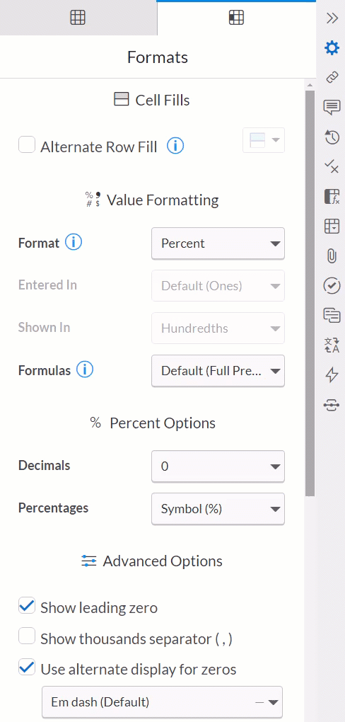 Format values and numbers – Support Center